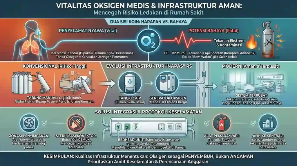 vitalisat penting oksigen medis dalam instalasi gas medis dan keamanan untuk rumah sakit