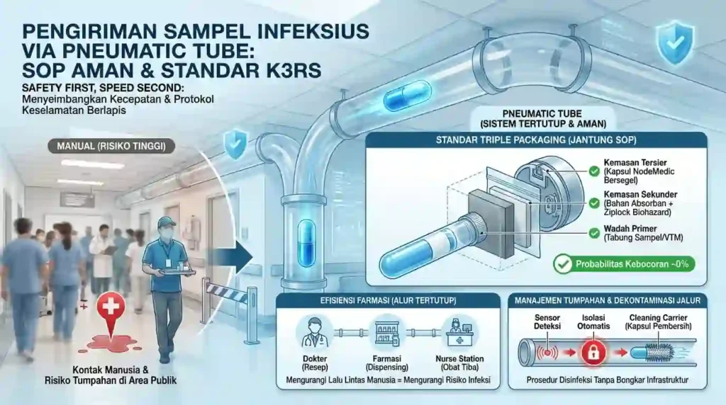 visualisasi prosedur pengiriman Limbah Medis & Sampel Infeksius