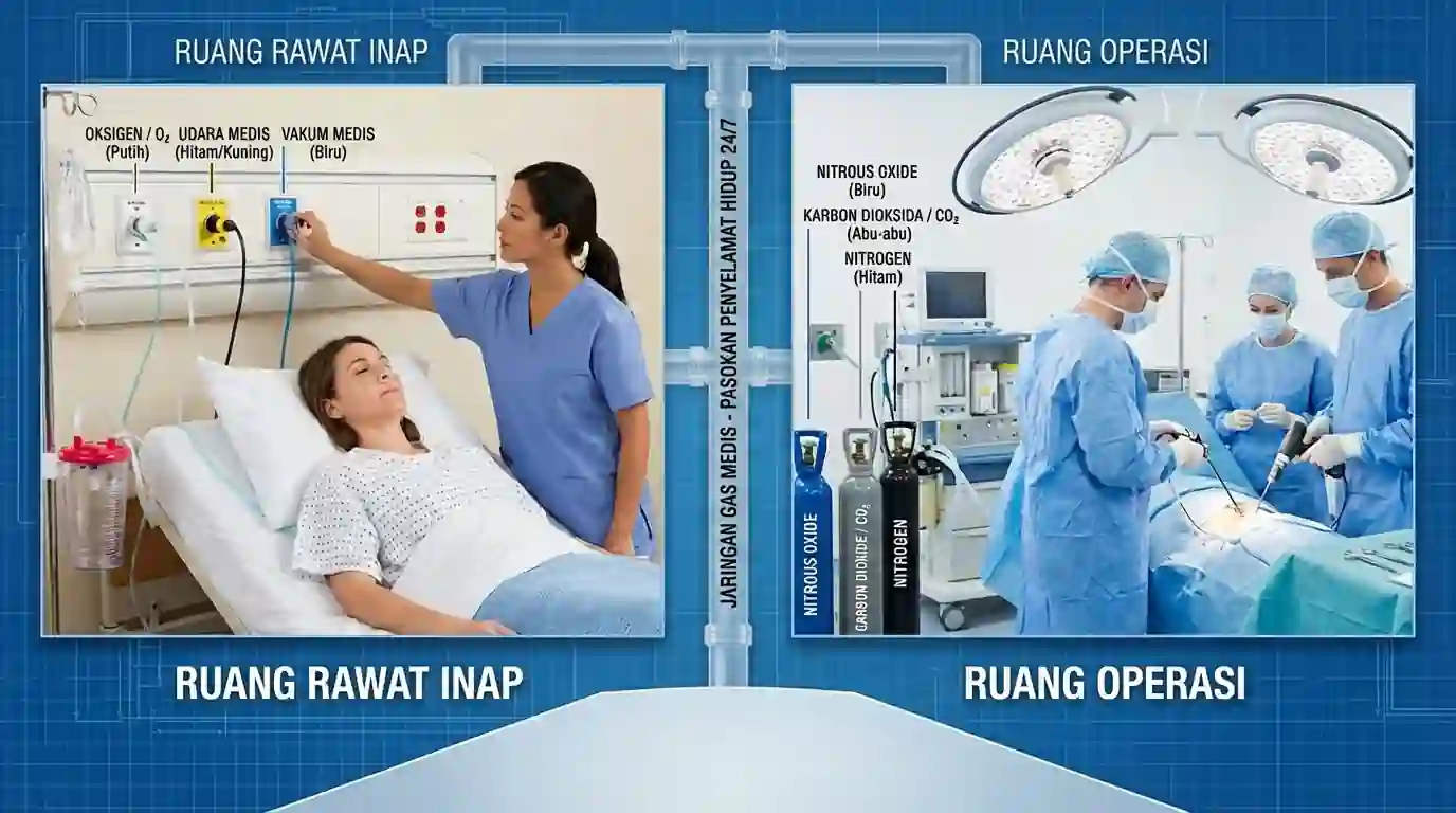 Mengenal Jenis Gas Medis di Rumah Sakit: Dari Ruang Rawat hingga Kamar Operasi