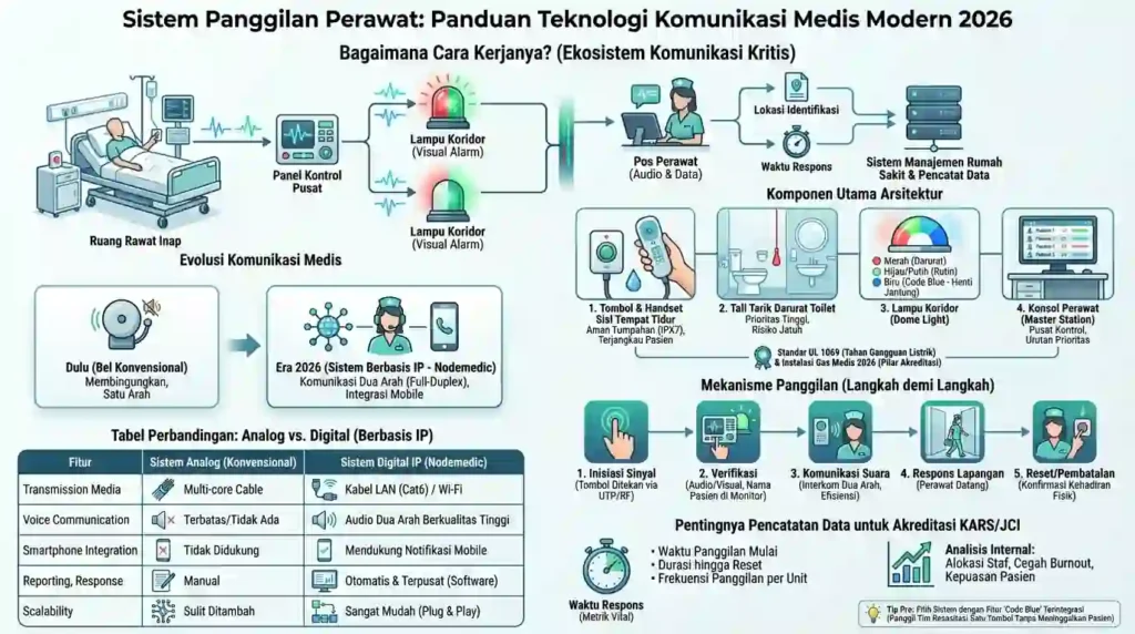 visualisasi cara kerja nurse call dirumah sakit