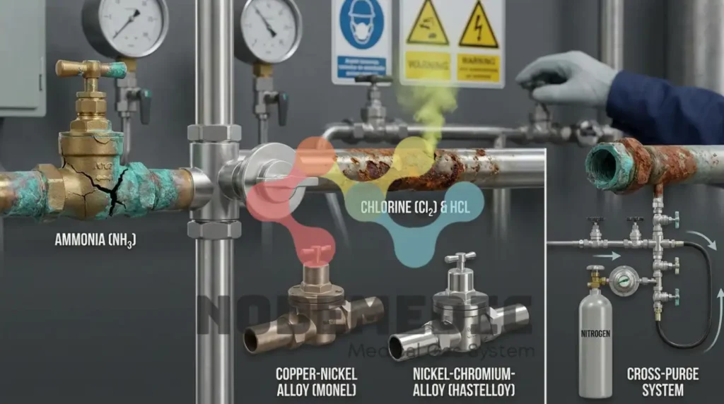 penanganan gas korosif (Amonia & Klorin) di laboratorium