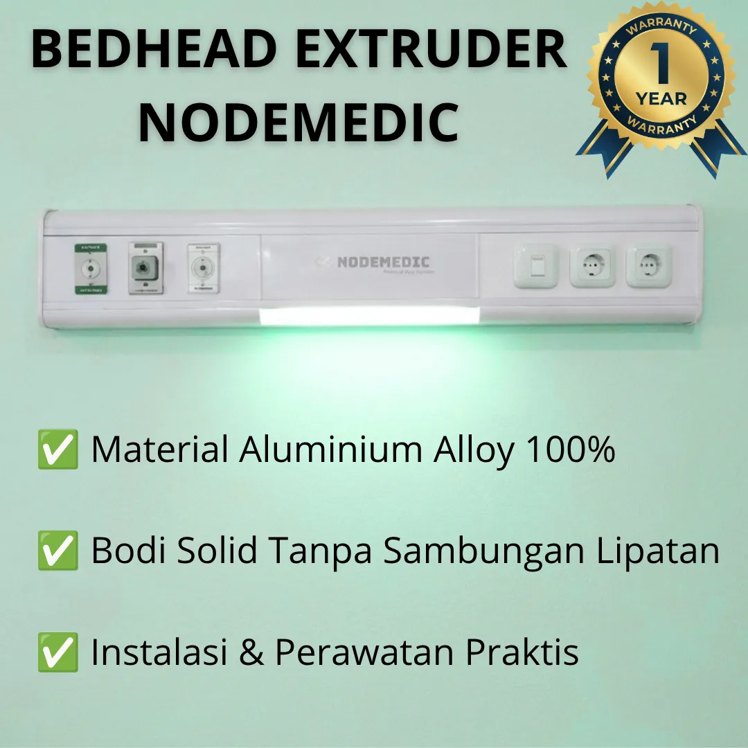 Bedhead Panel Rumah Sakit — Bed Head Unit Ruangan Pasien (Aluminium Extruder)