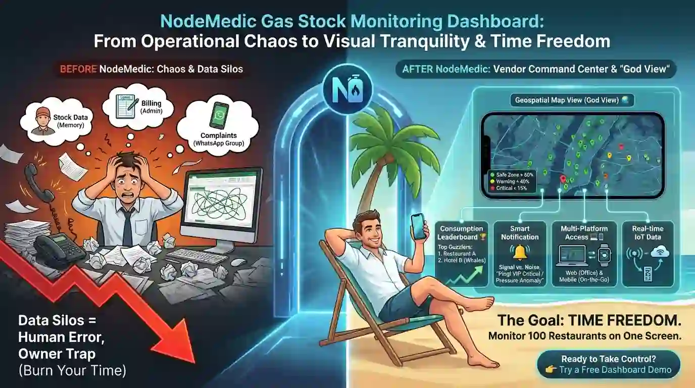 Fitur Dashboard Monitoring Stok Gas Nodemedic: Pantau 100 Restoran dalam Satu Layar HP