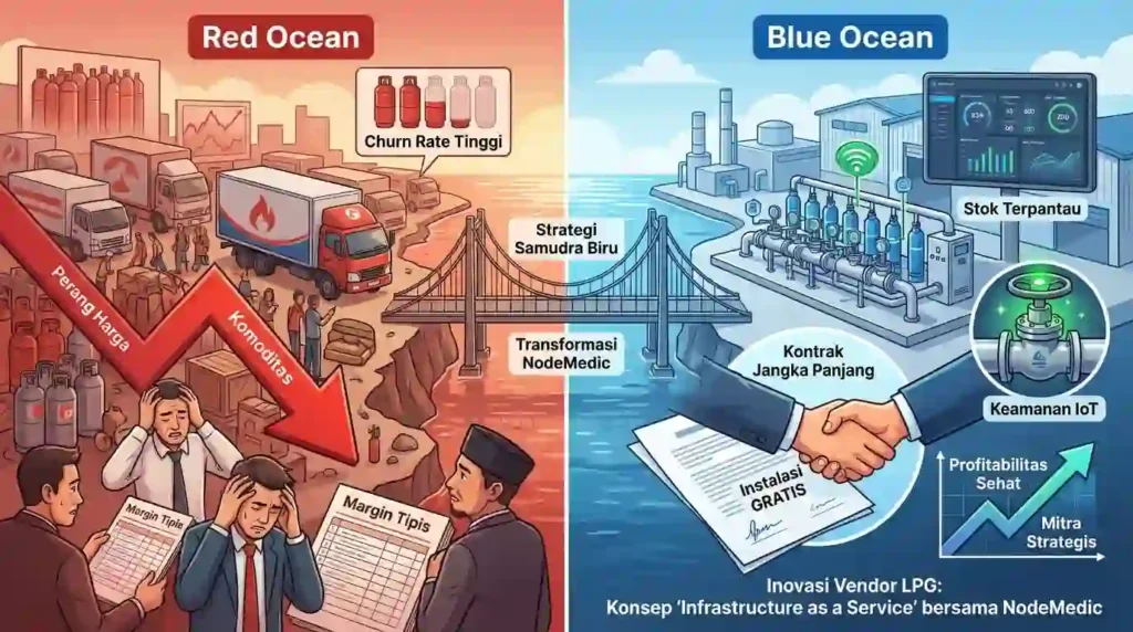 Transformasi vendor LPG dari pedagang komoditas margin tipis menjadi penyedia layanan energy as a service dengan kontrak infrastruktur dan profitabilitas sehat.