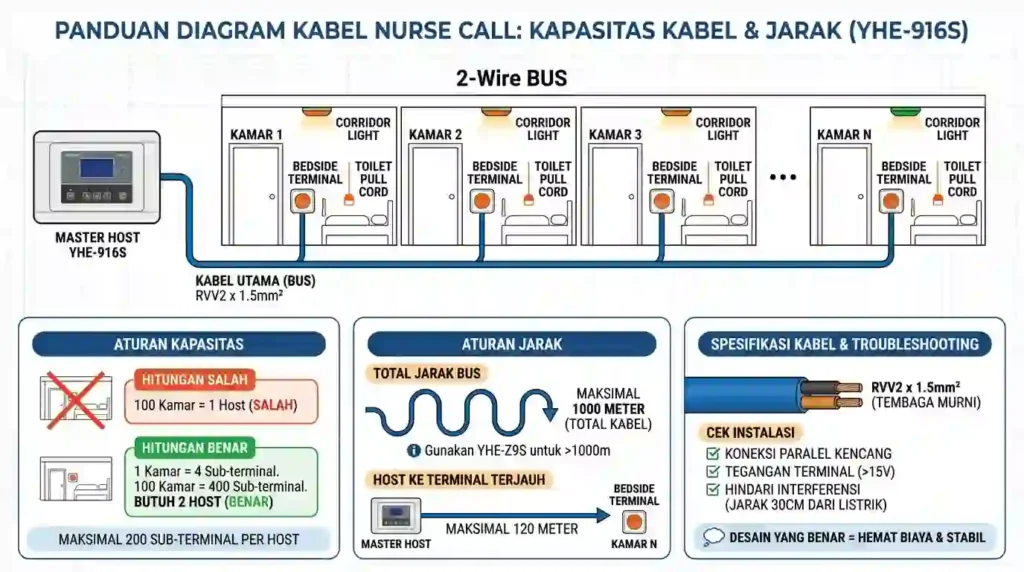 Visualisasi panduan Panduan Wiring Diagram Nurse Call