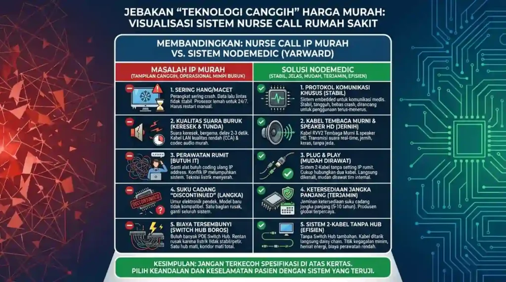 visualisasi 5 masalah nurse call murahan