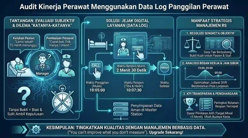 visualisasi audit kinerja perawat dengan nurse call