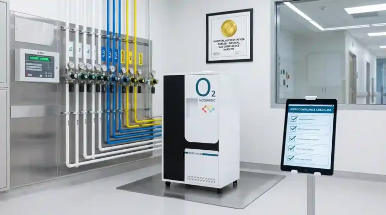 standar instalasi gas medis dengan generator oksigen