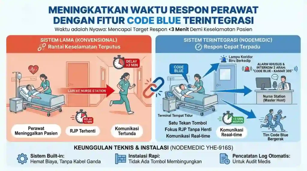visualisasi meningkatkan waktu respon dengan fitur code blue