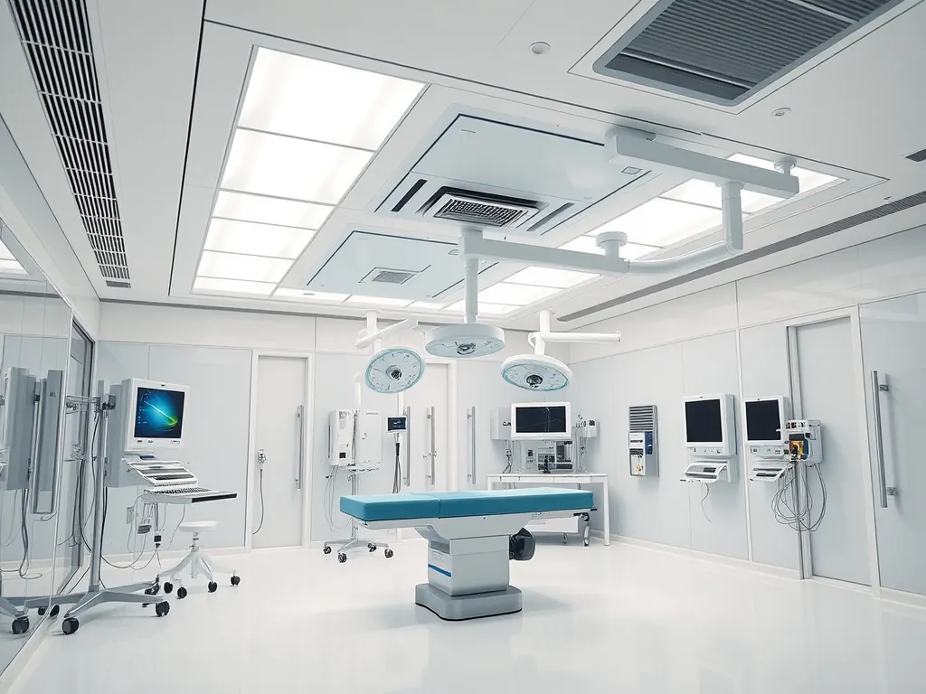 Ruang operasi modular dengan sistem laminar air flow di plafon